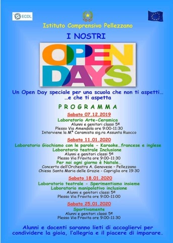 Open Day Istituto Comprensivo Pellezzano 