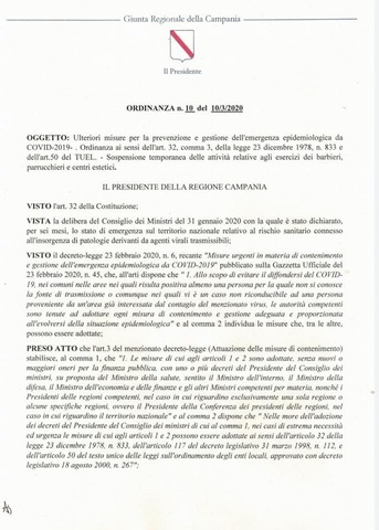 Sospensione immediata attività di barbieri, parrucchieri e centri estetici