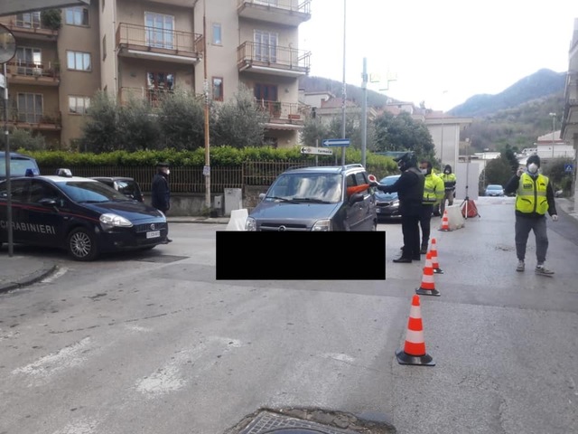 COVID-19: Controlli sulla SP27 a Coperchia 