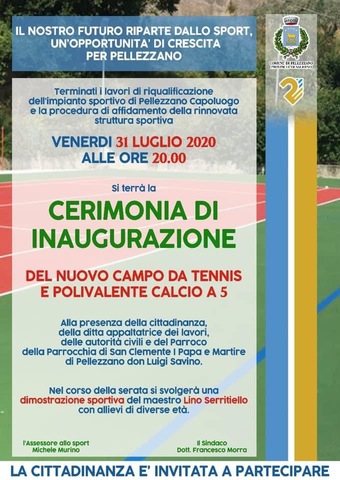 Inaugurazione del campo sportivo di Pellezzano Capoluogo