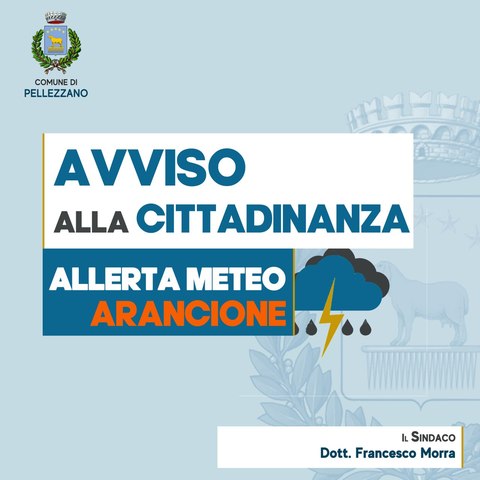 Allerta meteo arancione dalla mezzanotte 