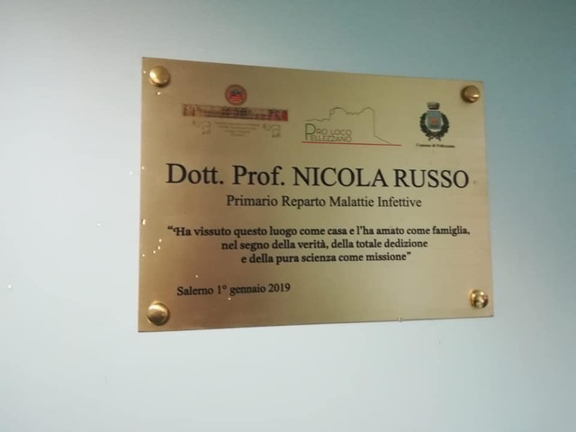 Targa in memoria del Dott. Prof. Nicola Russo