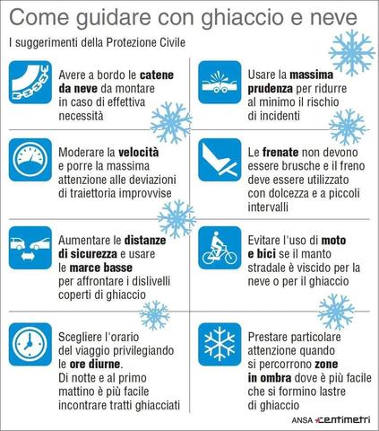 Norme di prevenzione in caso di neve, scuole chiuse a Pellezzano 23 Febbraio