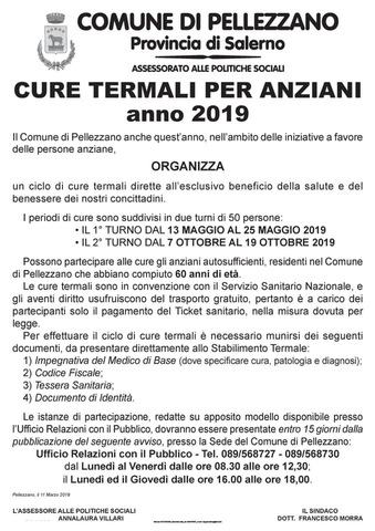 Cure termali per gli anziani 