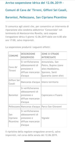 Avviso ai Cittadini di Parco San Giovanni